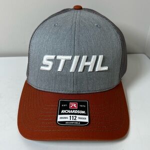 Brand New STIHL Gray and Brown Richardson Trucker Hat
